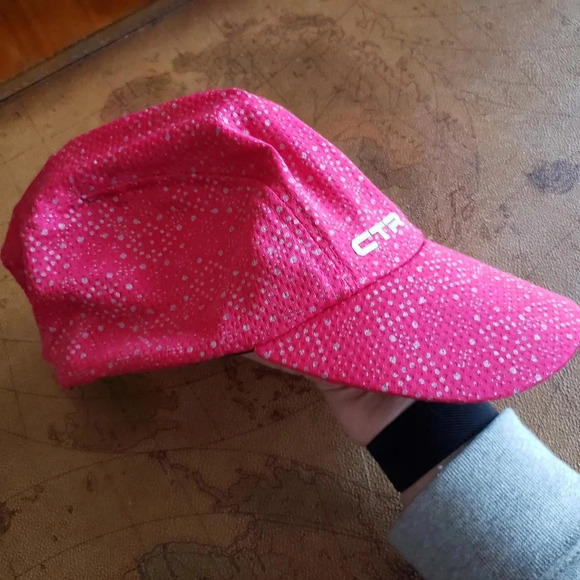 *CTR running hat,  NWOT pink with silver reflecting dots, o/s - Picture 2 of 4